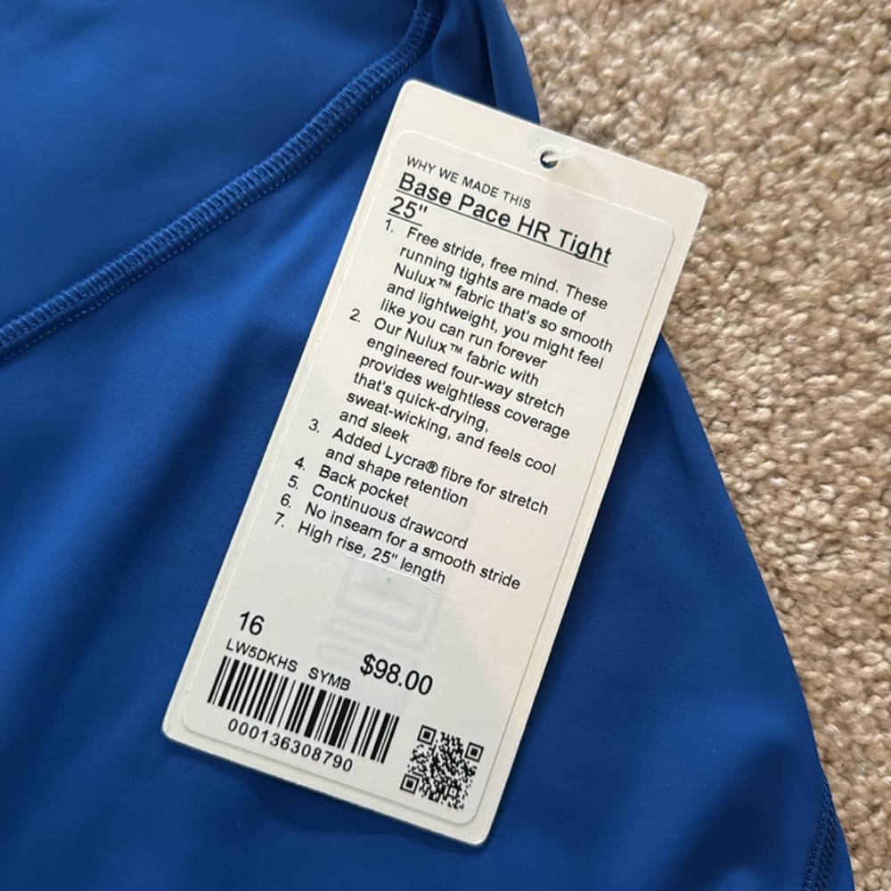 NWT Base Pace HR Tight 25” - Picture 2 of 2